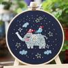Conejo encantador bordado DIY colgante cuadro niños Lu bordado puntada primaria práctica punto de cruz dibujos animados pequeños animales adornos