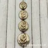 Botones metálicos abombados con nudo para trajes estilo Chanel, abrigos de lana tejidos, botones decorativos simples y versátiles cosidos a mano