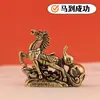 Cabaça de Latão Yuanbao Cavalo para o Sucesso Signos do Zodíaco Enfeites Mesa de Escritório Obra de Arte Criativa Enfeites Decorativos de Latão