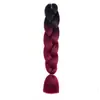 Trenzas Grandes de Fibra Sintética de Comercio Exterior, Trenzas de Colores, Peluca, Cabello para Trenzas Jumbo, Rastas Africanas, Cabello para Crochet
