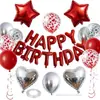 Nuevo Set de Pancarta de Letras con Globos de Feliz Cumpleaños Globos de Papel de Aluminio Suministros de Decoración de Cumpleaños Venta al por Mayor Transfronteriza