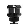Soporte de flash metal zapata caliente asiento tres cabezales zapata fría tornillo adaptador de una sola doble capa tornillo placa de expansión asiento zapata caliente
