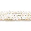 Jingde Jewelry Perla Natural Pulido Doble Cara Agujero Horizontal Cuentas Sueltas Accesorios para Joyería DIY Fabricante Venta al por Mayor en Stock