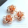 Accesorios de Joyería DIY Venta al Por Mayor Estilo Antiguo Materiales Hechos a Mano Tocado Nupcial Soporte de Flores de Cobre Sombrero de Flores Pieza de Flor Pequeña A885