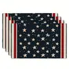 Amazon Transfronterizo Día de la Independencia de EE. UU. 250 Aniversario Mantel Individual Nueva Bandera Decoración de Mesa Esterilla Aislante Térmico Posavasos