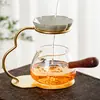 Infusor de té sin perforaciones, infusor de té de taza de ceremonia de alta gama, separador integrado de té y agua, filtro de piedra mineral, soporte para preparar té