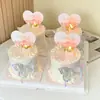 Decoração de Bolo para o Dia dos Namorados Qixi 2026 Ornamento de Borboleta de Pérola 3D Dupla Camada Topper em Forma de Coração para Confissão de Casal
