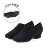 Zapatos de baile latino de tela Oxford elástica para mujer adulta, práctica corporal, zapatos de baile cuadrado, suela suave, zapatos de profesor, una generación de cabello