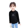 Camiseta Básica para Niña 95% Algodón 2025 Linda Camiseta de Manga Larga para Niños Top de Algodón de Cuello Medio para Niñas Estilo de Moda Trendy para Damas