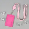 Porta-Crachá de Trabalho Transfronteiriço, Porta-Cartão de Couro, Porta-Crachá de Identificação, Cordão para Crachá, Cordão de Crachá de Fábrica, Crachá de Identificação de Estudante de Plástico com Impressão de Logo