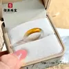 Calcedonia ágata blanco hielo anillo fino para hombre y mujer anillo de ágata jade 3MM anillo de pareja anillo anillo anillo de cola