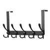 Gancho de Puerta Premium de Aluminio Espacial Sin Taladro, Perchero Metálico Silencioso, Perchero de Pared para Abrigos y Sombreros Negro, Perchero Multifuncional