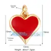 M18 L26 K07 Accesorios para joyería DIY colgante de cobre puro colgante pequeño luna triángulo corazón de melocotón redondo marca