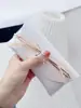 Armazón de Gafas de Prescripción Nuevo Estilo Titanio Puro Sin Tornillos Borde Cortado en Diamante para Mujer, Armazón de Gafas sin Marco Popular