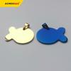 Aço inoxidável gato tag metal pet tag pendurado decoração publicidade presente lettering Mark gato peixe em forma de pingente titânio aço dog tag