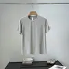 Camiseta casual de alta qualidade, fio original, toque fresco para esportes ao ar livre, secagem rápida, respirável e elástica, para corrida e treino, gola redonda, manga curta