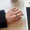 Anillo de Línea Vintage para Mujer Accesorios Coreanos Moda Anillo Simple para Dedo Índice Personalizado Versátil Transfronterizo Anillo Abierto para Dedo Índice