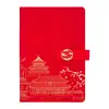 Caderno Retro Estilo Chinês Personalizado, Caderno Personalizado A5 para Reunião de Negócios, Caderno Espesso Estudante em Couro Sintético