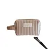Bolsa Cosmética Portátil con Tacto de Terciopelo para Mujer, Bolsa de Almacenamiento de Cosméticos de Viaje, Bolsa Cosmética con Cremallera de Gran Capacidad para Productos de Cuidado de la Piel