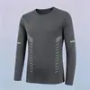 Nova camiseta masculina de manga comprida 2026, top elástico para primavera e outono, camada base pesada de corte solto, camisa masculina de manga curta