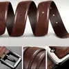 Cinturones para Hombre al por Mayor de Alta Gama de Cuero PU con Hebilla de Pin Cinturón Casual de Moda para Hombre Hebilla de Pin Extendida para Hombre