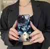 Paisaje Iluminado por la Luna Paseo en Barco Funda para Teléfono Iphone12Pm Estilo Chino Escena Nocturna Superficie del Lago Montañas y Ríos Funda de Cristal Templado Apple 17