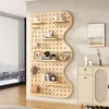 Tablero de agujeros de madera maciza personalizado, tablero colgante, decoración de pared, estante divisor, escritorio, fondo, estante de exhibición de pared, almacenamiento colgante
