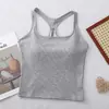 2807 Nuevo Estilo Top sin Mangas Dulce y Picante con Cuello Halter y Almohadillas en el Pecho, Adelgazante, Estilo Paracaídas de Deseo Puro, Espalda Bonita, Camisola Interior para Mujer