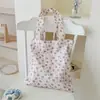 Bordado tridimensional de lazo pequeño floral de algodón bolso de hombro para mujer gran capacidad bolsa de algodón bolsa de mujer fábrica directa lote