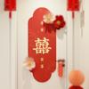 Set de Decoración de Habitación de Boda para Hombres y Mujeres, Casa Nueva, Recámara Principal, Pared de Fondo de Cabecera, Tela Colgante de Flores, Estilo Nuevo