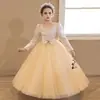 Vestido de Niña, Dama de Honor, Boda, Niña Pequeña, Cumpleaños Infantil, Vestido de Princesa, Vestido de Otoño e Invierno para Anfitriona o Presentación de Piano