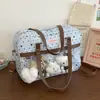 2026 Bolsa Ita Estrela Fofa Doce Estilo Japonês Bolsa de Boneca Bolsa de Ombro Bolsa Escolar Bolsa Universal de Nylon Camada Dupla Transparente