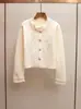 Shenzhen Nanyou Roupas Femininas de Alta Qualidade Primavera Novo Estilo Elegante Gentil Estilo Socialite Jaqueta Cardigan de Tricô Bordada com Contas Pesadas