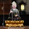 Figura de Dama Negra Atractora de Fortuna para Adoración y Decoración del Hogar, Estatua de Buda de Resina para Adoración en el Templo