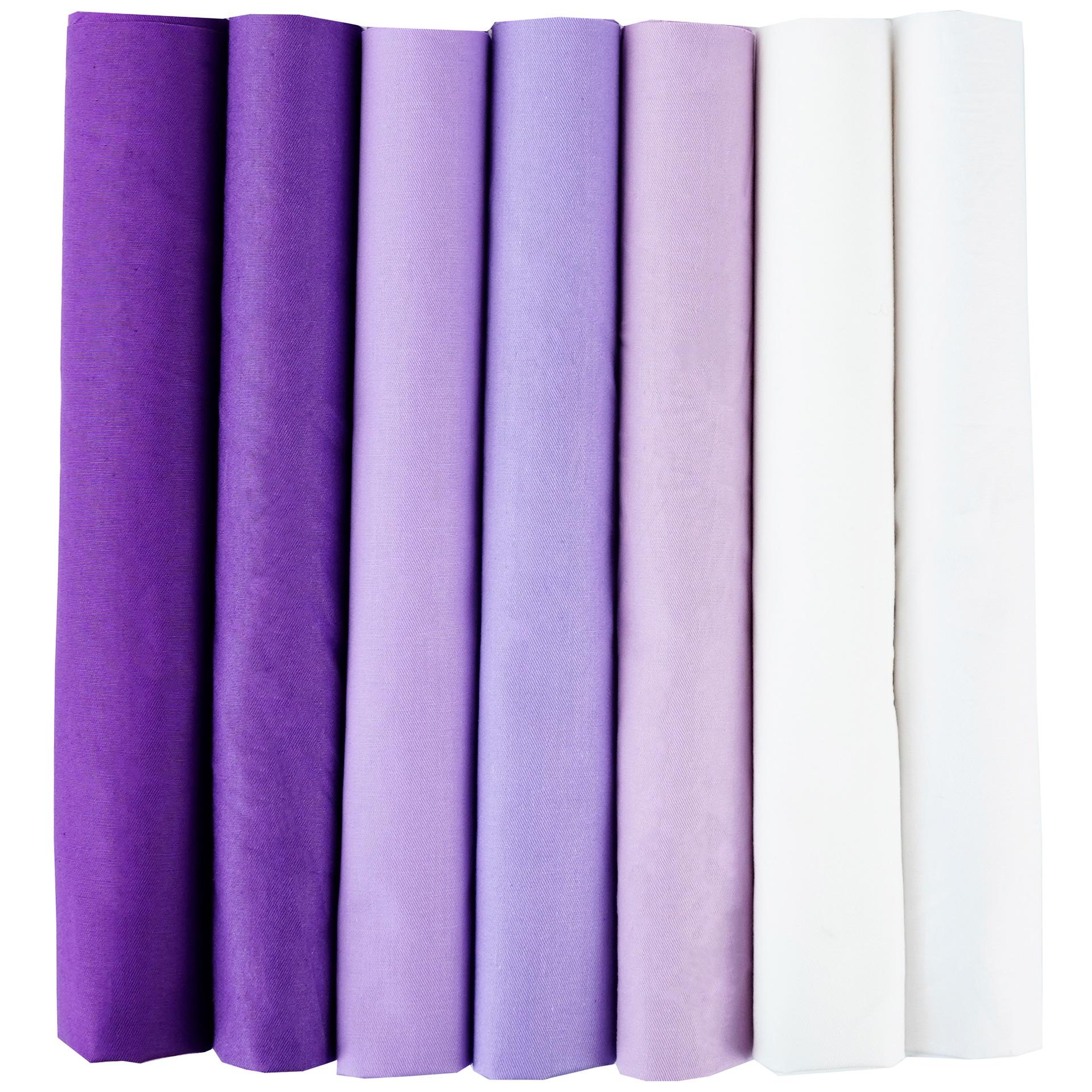 紫白色纯色斜纹拼布布组