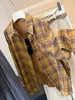 Camisa a cuadros casual versátil de nuevo estilo Otoño 2026 para mujer, corte holgado, adecuada para usar en capas, A13616