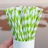 25 Pajitas de Papel Desechables Pajita de Diámetro Pequeño Color Raya Roja Pajita Decorativa Creativa Bebida de Postre