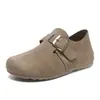 Zapatos para Mujer 2026 Otoño Nuevo Estilo Aumento Interno de Altura Casual Zapatos de Vestir Moda Retro Hebilla Fondo Plano Zapatos Birkenstock Zapatos para Mamá