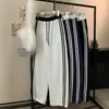 Pantalones anchos de dos rayas estilo retro americano para mujer, modelo primavera/otoño 2026, holgados casuales estudiantiles, rectos fluidos, pantalones deportivos