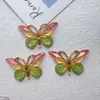 Nueva mariposa acrílica de color degradado, mariposa de dos colores, carcasa para teléfono móvil, agujero para zapatos, accesorios