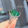 Nuevo colgante azul real de paloma rojo sangre, pendientes Caibao cuadrados de gran tamaño en quilates, anillo Paraiba, traje de diamante verde para mujer