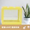 Cubo de Bloques de Construcción Pecera Pequeña Pecera Micro Ecológica Pecera Ornamental Caja para Peces Bola de Algas Caja para Reptiles Pecera Pequeña Creativa