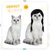 Peluca Negra para Mascota con Doble Cola de Caballo Fiesta Navideña Gato Perro Universal Cosplay Navideño Linda Doble Cola de Caballo