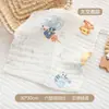 Babetes de algodão puro de seis camadas para bebês, toalhas quadradas de alta densidade classe A para bebês, lenços de gaze, toalhas pequenas absorventes com desenhos para crianças