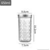 Frasco de Vidrio para Caviar de Diamante con Tapa de Aluminio, Frasco de Almacenamiento Sellado, Botella de Empaque de Alimentos con Forma de Diamante, Frasco Mason, Botella de Vidrio, Transfronterizo