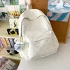 Mochila Escolar para Meninas do Ensino Fundamental, Estilo Feminino, Bolinhas, Laço, Versátil, Alto Valor Estético, Mochila para Aluna, Ensino Médio