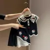 Conjunto de Ropa de Verano 2026 para Niñas: Conjunto de Dos Piezas sin Mangas para Bebés Niñas: Camisa Polo y Falda Corta, Traje de Verano para Niñas