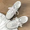 Zapatillas de Entrenamiento Alemanas Color Plata para Mujer, Nuevas Zapatillas Blancas con Cordones Primavera y Otoño 2026, Zapatos para Mujer Retro de Nicho, Zapatillas Versátiles