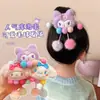 Anillo para el Cabello de Kulomi para Niñas y Niños Lindo Anillo de Lana Sanrio para Cola de Caballo de Niñas Bola en la Cabeza Tendones de Goma Accesorios para el Cabello