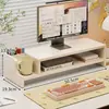 Soporte de altura ajustable para computadora, soporte de escritorio para monitor de oficina con cajón, estante de almacenamiento de escritorio, organizador de escritorio de oficina